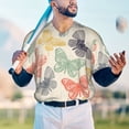 thumbnail image 6 of Balery Butterfly Baseball Jersey for Men Casual Button Down Shirts Short Sleeve Active Team Sports Uniform-Large, 6 of 9