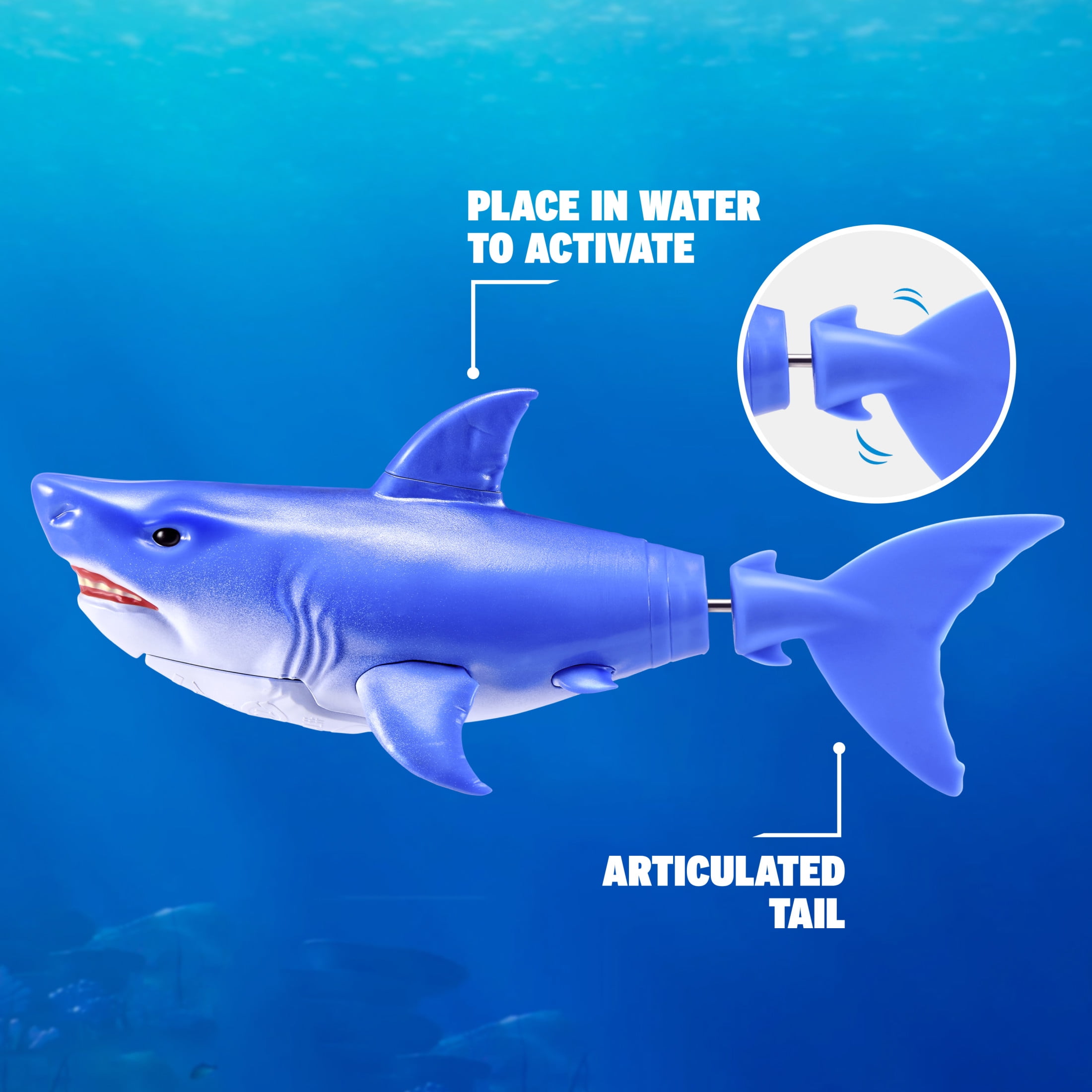Robo Alive Water Activated Shark Robotic Bath Toy (Blue),for Kids, Tweens & Teens by ZURU