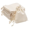 thumbnail image 1 of Unique Bargains Linen Burlap Bags with Drawstring for Gifts,DIY Craft Beige 9 x 12cm 12pack, 1 of 5