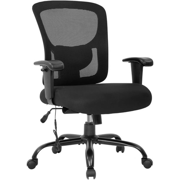 Big and Tall Office Chair 400lbs Wide Seat Mesh Desk Chair Massage