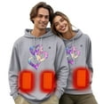 thumbnail image 2 of Gamivast Heated Hoodie for Men and Women Printed Multiple Heating Zones and 3-levels Hooded Pullover with Pocket USB Rechargeable Washable Long Sleeve Sweatshirts no Power Bank, 2 of 5