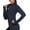 Navy Blue, variant on PINSPARK Workout Jackets for Women Lightweight Flim Fit Jacket Full Zip Sports Tops Breathable Activewear