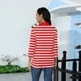 thumbnail image 7 of 3/4 Sleeve T Shirts for Women Mock Neck Womens Blouses Breathable Slim Fit Striped Soft Fabric Womens Summer Tops Casual, 7 of 7