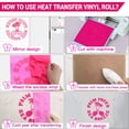 thumbnail image 5 of Rollo de vinilo de transferencia de calor HTVRONT rosa de 30 cm x 3 m PU, 5 of 5