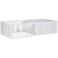 thumbnail image 2 of PawHut 81" x 40" Whelping Box for Dogs Built for Mother's Comfort, Newborn Puppy Supplies, Puppy Playpen with Adjustable Height Entrance Door, White, 2 of 9