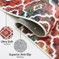 thumbnail image 3 of Homhougo—Area Rug 5x7 Farmhouse Geometric Moroccan Rug Washable Print Rug Living Room Bedroom Rug for Dining Room Home Office, Red, 3 of 5