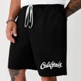 thumbnail image 2 of Mens Casual Shorts Lace-Up Elástico Cintura Bolsillo Ejercicio Fitness Hogar Pantalones de Media Longitud para Diario, 2 of 5