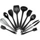 thumbnail image 1 of (10 piezas) Juego de utensilios de cocina de silicona Incluye 2 raspadores Cuchara para cocinar Cucharón para sopa Espátula Cucharón para espaguetis Cuchara para servir Batidor Pinzas para parrilla Si, 1 of 5