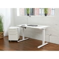 thumbnail image 2 of Unique Furniture Electric Height Adjustable Standing Desk in White, 2 of 5