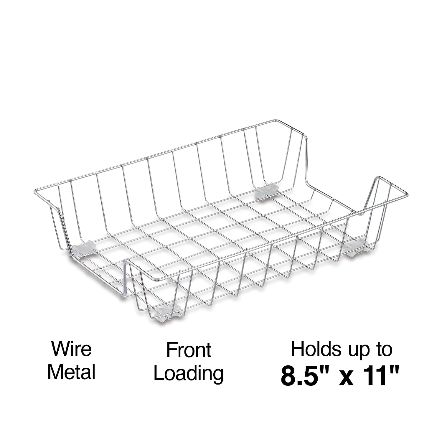 Staples Front Loading Letter Tray Chrome Steel (10849CC) 119859