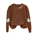 thumbnail image 5 of mgoYE Halloween Womens Clothing Halloween Sweatshirts for Women Ghost Pumpkin Long Sleeve Shirt Graphic Tees Fall Pullover Tops(Brown,S), 5 of 5