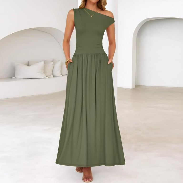 slim fit dress slacks Olive Tulle A-Line Formal Dress Party Gown with Short Sleeve Olive / 26W main image 0