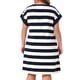 thumbnail image 4 of Vestido túnica de talla grande Agnes Orinda para mujeres, verano 2026, vestido casual de camiseta de manga corta a rayas 2X azul, 4 of 7