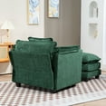 thumbnail image 3 of S-HOME Ergonomic Oversized Boucle Indoor Sofa Bed with Deep Cushions and Thick Armrests, for Living Room and Bedroom, Dark Green, 3 of 15