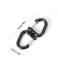 thumbnail image 3 of Heavy Duty Locking Carabiner Clip, 360° Swivel S Hook for Backpack Keys Gear, Outdoor Rock Climbing Hiking Camping Accessories, Multipurpose Safety Buckle (1*pc), 3 of 5
