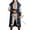 Blue, variant on HCBY Men's Medieval Hooded Open Front Sleeveless Cloak, Solid Color Long Ranger Style for Halloween Roleplay Events, Renaissance Fairs and Fall Festival Parties
