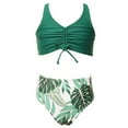 thumbnail image 6 of FJUCHAI Kids Split Swimwear Two-Piece Set Teen Tight Bikini Swimsuit Outfit 2-12Y Girls V-Neck Swimwear Set, 6 of 8