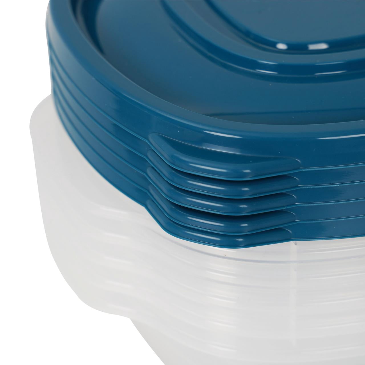 (4 pack) Mainstays Semi Durable Square 2.9 Cup Plastic Food Storage Container, 5 Pack