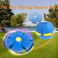 thumbnail image 3 of Dog Toys Flying Saucer Ball Pet Deformation UFO Toy Outdoor Sports Dog Training Equipment Dog's Play Flying DISC (Green No Light), 3 of 7