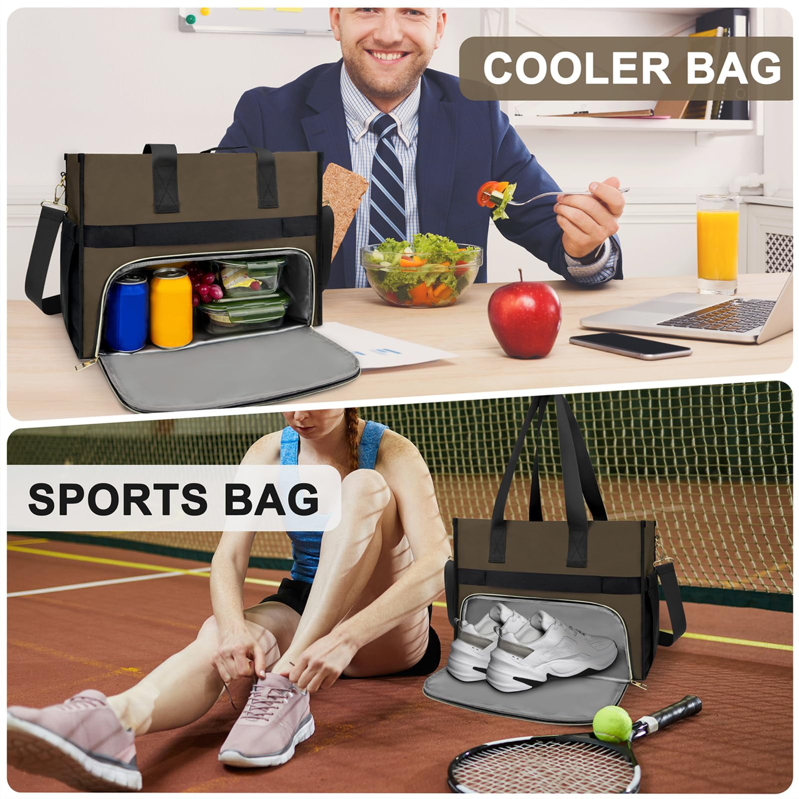 Pasman Water-Resistant Polyester Reusable Lunch Totes
