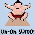thumbnail image 2 of CafePress - Uh Oh Sumo Infant Bodysuit - Baby Light Bodysuit, Size Newborn - 24 Months, 2 of 4
