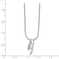 thumbnail image 3 of White Sterling Silver necklace Snake Diamond 18 in 1 mm, 3 of 3