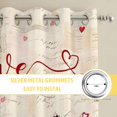 thumbnail image 6 of Pink Valentines Day Kitchen Curtains Window Panels, Love Heart Eucalyptus Botanical Retro Insulated Window Treatment Curtain, Grommet Curtains for Bedroom/Living Room/Bathroom, 2 Piece 27.5"Wx39"L, 6 of 8