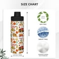 thumbnail image 3 of Yiaed Fall Farm Pumpkin Print Sports Insulated Kettle Bottle Reusable Stainless Steel Insulated Cup, Outdoor Portable Casual Stainless Steel Insulation Cup, 3 of 7