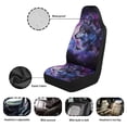 thumbnail image 7 of Uorisanigo Purple Wolf Car Seat Covers Waterproof Front Seat Covers Easy Installation Stretch Polyester Fabric Cover Protection Interior Accessories Universal Fit Most Cars,SUV, Trucks, 7 of 7