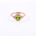thumbnail image 3 of Peridot Ring Sterling Silver , Oval Cut Gemstone Ring , August Birthstone , Peridot Ring Silver, Peridot Ring Women, Promise Ring, 3 of 3
