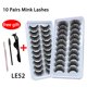 thumbnail image 1 of LE 3D 10 pares 100% pestañas de visón volumen dramático pestañas postizas esponjosas suaves y tenues Faux Cils pestañas postizas largas naturales al por mayor Tan Jianjun unisex, 1 of 2