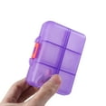thumbnail image 5 of Unique Bargains Durable 9 Grids Double Layer Pill Case Purple, 5 of 6