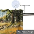 thumbnail image 5 of Deer Curtain Valances for Kitchen Western Country Farm Wildlife Hunting Nature Forest Elk Window Valance for Living Room Bedroom, Kitchen Valance Rod Pocket Window Decor Curtain 54 by 18 in, 1 Panel, 5 of 6