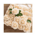 thumbnail image 2 of 25 Uds Rosas Artificiales Decorativas Espuma Flores Crema, 2 of 5