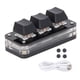 thumbnail image 1 of Mini teclado de 3 teclas, teclado para juegos programable con interruptor azul personalizado USB Industrial con luz RGB, 1 of 5
