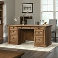 thumbnail image 3 of Sauder Palladia Executive Desk, Vintage Oak Finish, 3 of 12