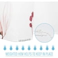 thumbnail image 4 of Shower Curtain Watercolor Flower Shower Curtain Sets - Spring Burgundy Floral plant Shower Curtains for Bathroom Washable，Fabric Modern Polyester with Hooks，72 x 84, 4 of 6