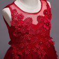 thumbnail image 6 of Glisme Little Girls Dress Solid Color Sleeveless Crew Neck Performance Formal Princess Girls Dresses, 6 of 9