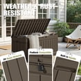 thumbnail image 3 of Homall 82 Gallon Outdoor Storage in Resin Deck Box Lockable Deck Box, Brown, 3 of 7