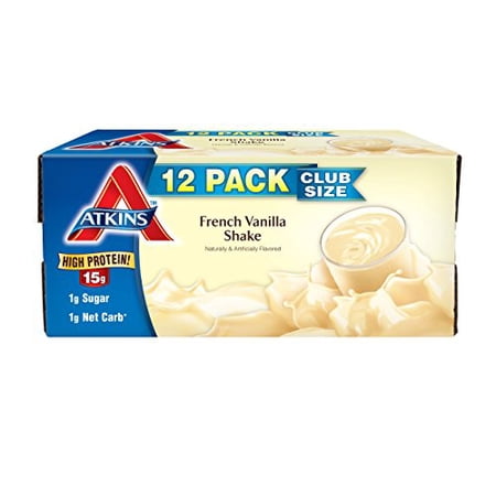 UPC 811894019647 product image for Atkins Ready To Drink Shake,French Vanilla, 12 Count | upcitemdb.com