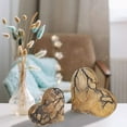thumbnail image 2 of Tree of Life Embellished Hearts, Set 2,Carved Mango Wood, Rustic Incised Branch Pattern, 6.25 and 4.75 Inches, 2 of 6
