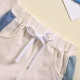 thumbnail image 7 of kpoplk Baby Boy Summer Clothes 12 Months 2 Piece Set Short Sleeve Stripe Tee Pocket Shorts Outfit(Blue,6-12 M), 7 of 7