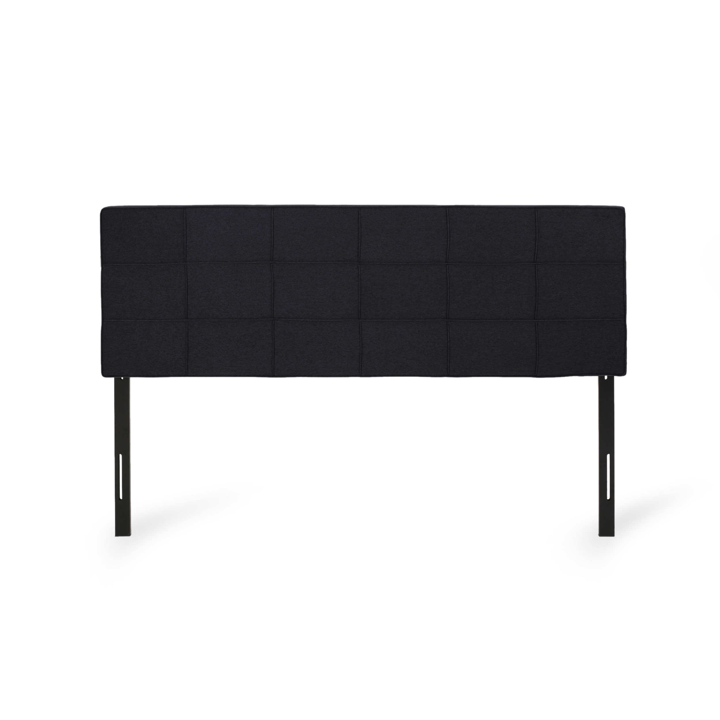 Canddidliike King Black Headboard with Adjustable Metal Stand, Fabric Upholstered Headboards