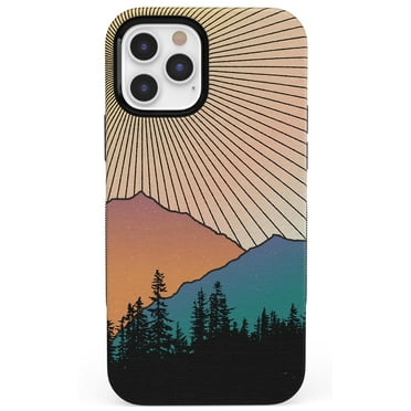 Casely iPhone 12 Pro Max Case | Compatible with MagSafe | Golden Hour | Mountain Sunset Case
