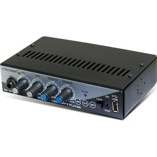 Car Audio Mixer with Compibed USB MP3 Player w/Microphone Input