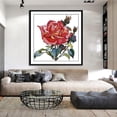 thumbnail image 4 of veasfak Rose Flower Cross Stitch DIY Handmade Needlework Stamped 11CT 54x56cm, 4 of 9