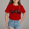 thumbnail image 2 of Akiihool T-Shirts Mignons pour Adolescentes Ensemble de T-Shirts pour Fille T-Shirts à Motif de Lettres Manches Courtes Col Rond T-Shirt d'Été (Rouge, 9-10 Ans), 2 of 4