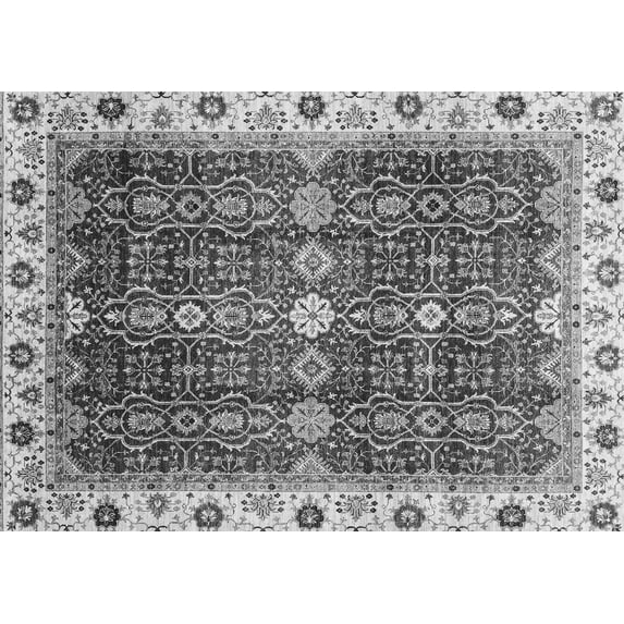 Ahgly Company Indoor Rectangle Abstract Gray Modern Area Rugs, 8' x 12'