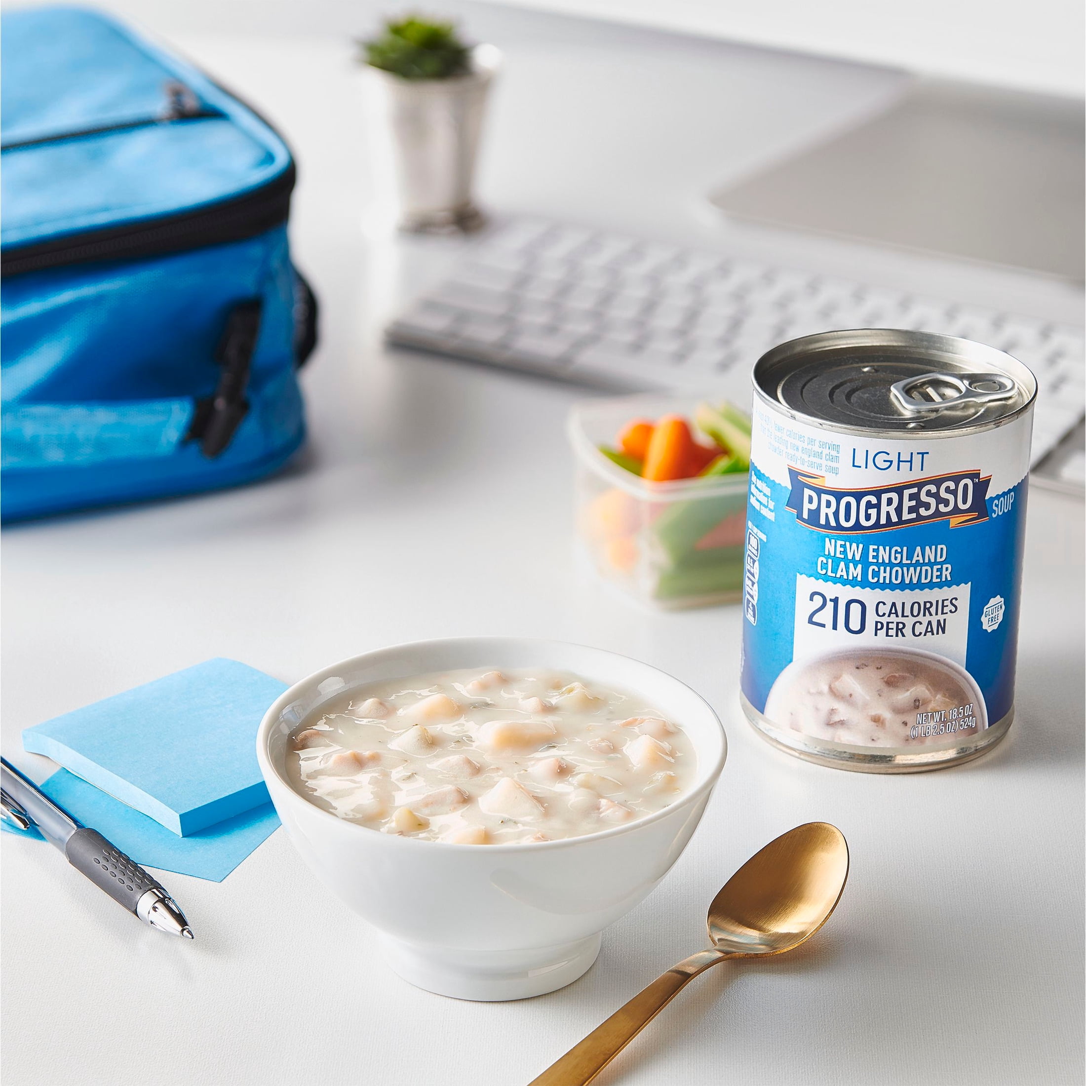 (12 pack) Progresso Light, New England Clam Chowder Soup, Gluten Free, 18.5 oz.