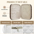 thumbnail image 5 of ZUXONGSY Antelope Cross Print Quilted Bible Cover for Women Large Bible Bag Lightweight Handbag with Pen Slots Scripture Bag for Daily Use, 5 of 7